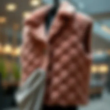Elegant Fabric Combination in Plush Vest Combination of different fabrics in a plush vest design