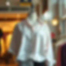 Trendy oversized shirt draped elegantly on a stylish mannequin