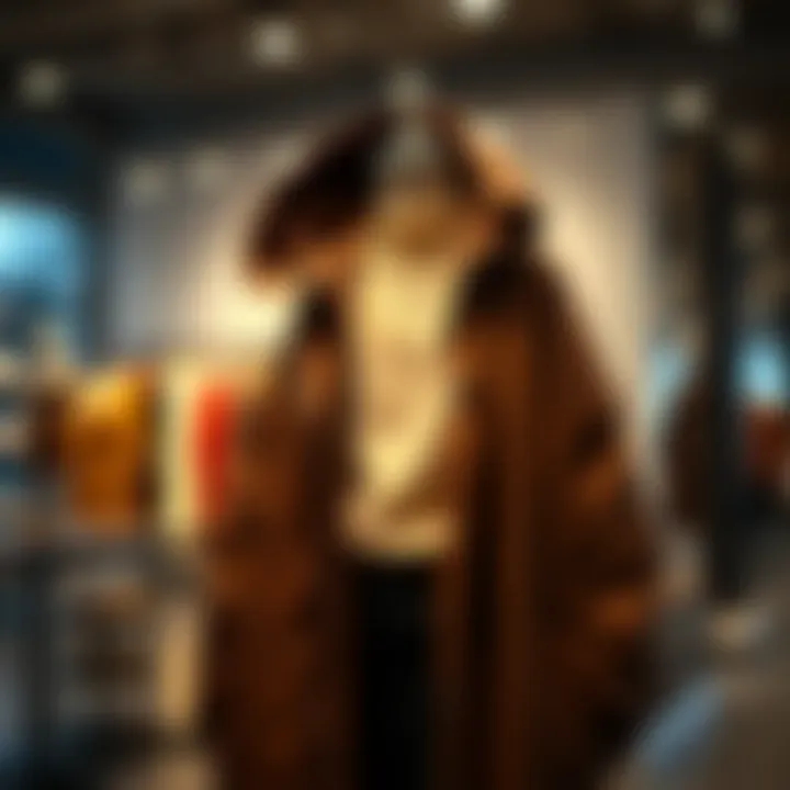 A stylish oversized outfit displayed on a mannequin