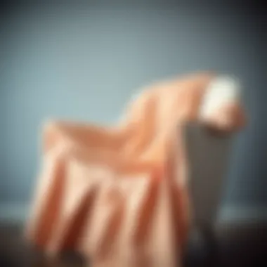 Elegant paltoi kaban draped over an armchair