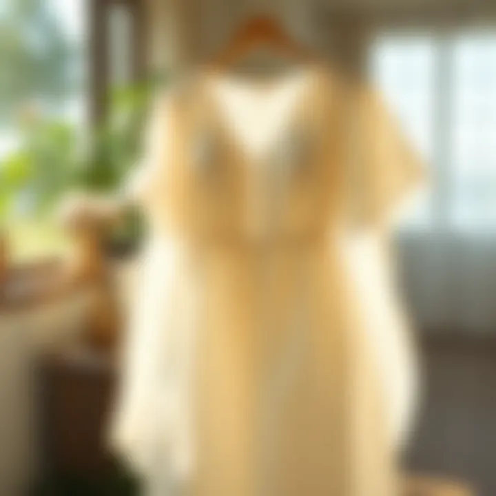 Elegant cotton dress displayed in natural light