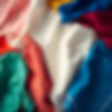 A flat lay of various cotton handkerchiefs showcasing different colors and styles.