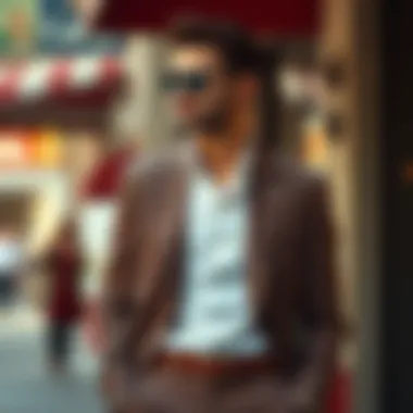 Fashionable cotton suit paired with accessories for a complete look