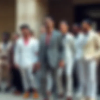 Group of diverse individuals showcasing various cotton suit styles