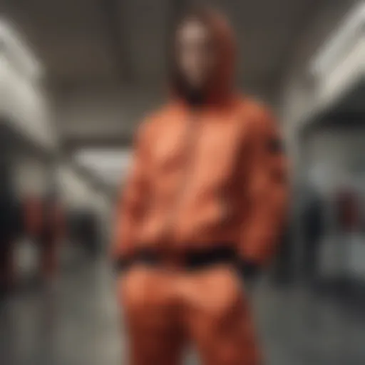 Stylish parachute tracksuit showcasing modern design