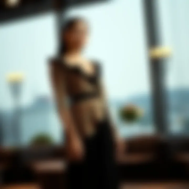 Formal Sophistication Sophisticated multi-fabric dress perfect for formal events