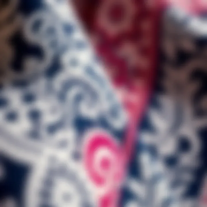 Close-up of intricate fabric patterns on a pardesü