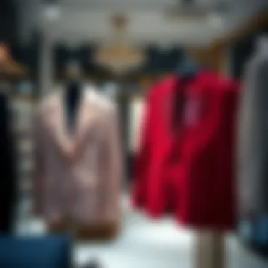 Fashionable setting showcasing sequin blazers in a boutique