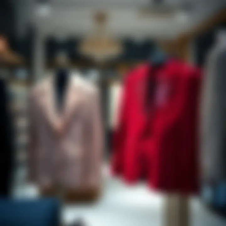 Fashionable setting showcasing sequin blazers in a boutique