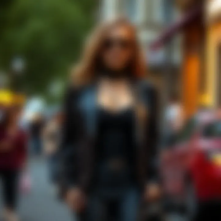 Stylish outfit combination featuring a sequin blazer