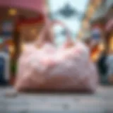 Elegant pastel plush bag showcasing contemporary design