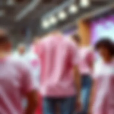 Historical evolution of pink t-shirts through the decades
