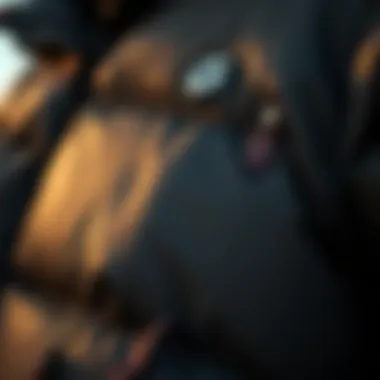 Fabric Texture of Puffer Coat Close-up of fabric texture of a fashionable puffer coat