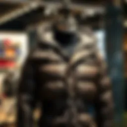 Stylish puffer coat on a mannequin showcasing modern design