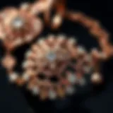 Elegant rose gold jewelry showcasing intricate designs