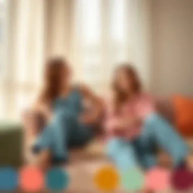 Stylish loungewear color palette