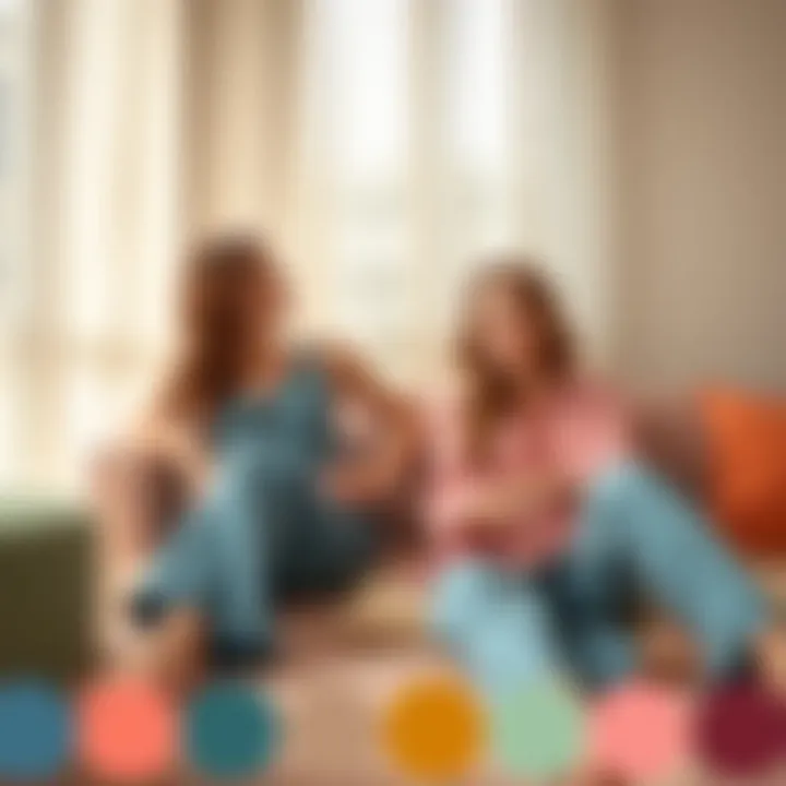 Stylish loungewear color palette