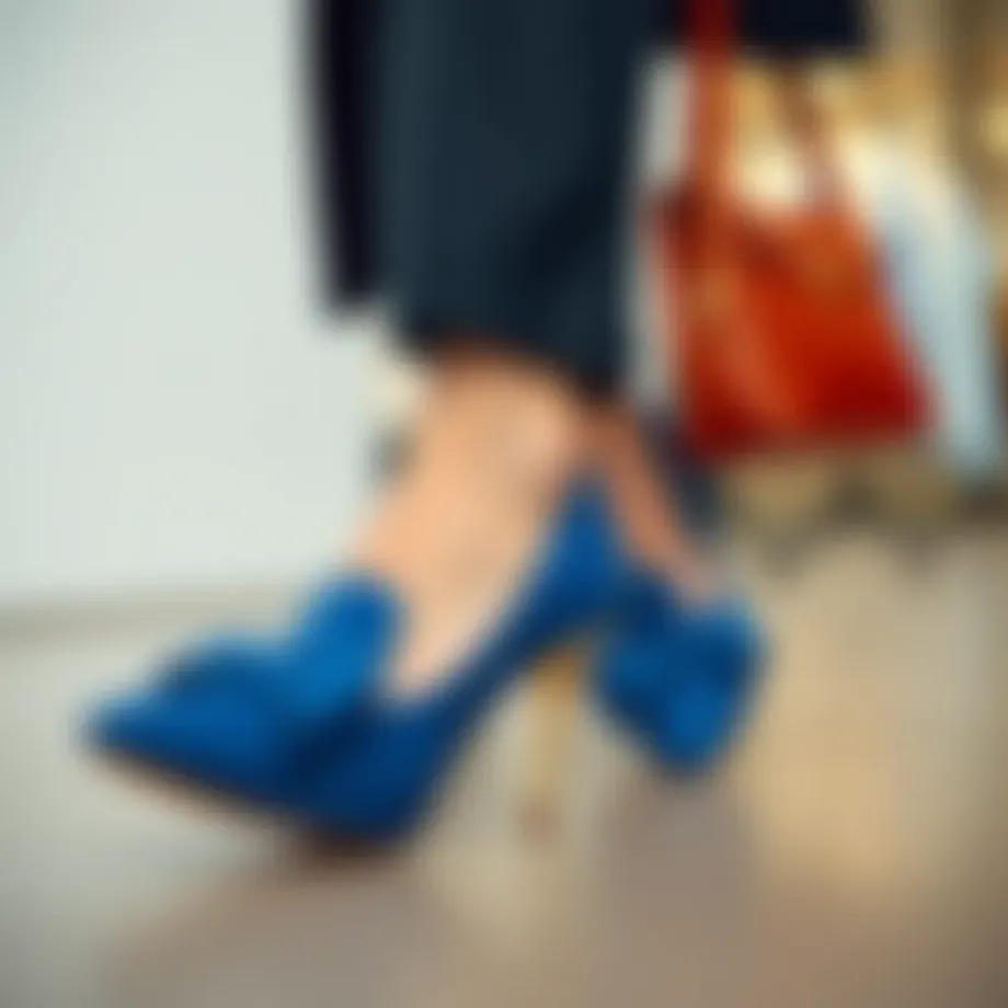 Elegant saks blue shoes paired with a chic outfit