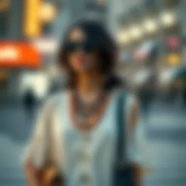 Accessorizing the Oversized Tunic for Unique Styles Woman showcasing a unique combination of oversized tunic with accessories