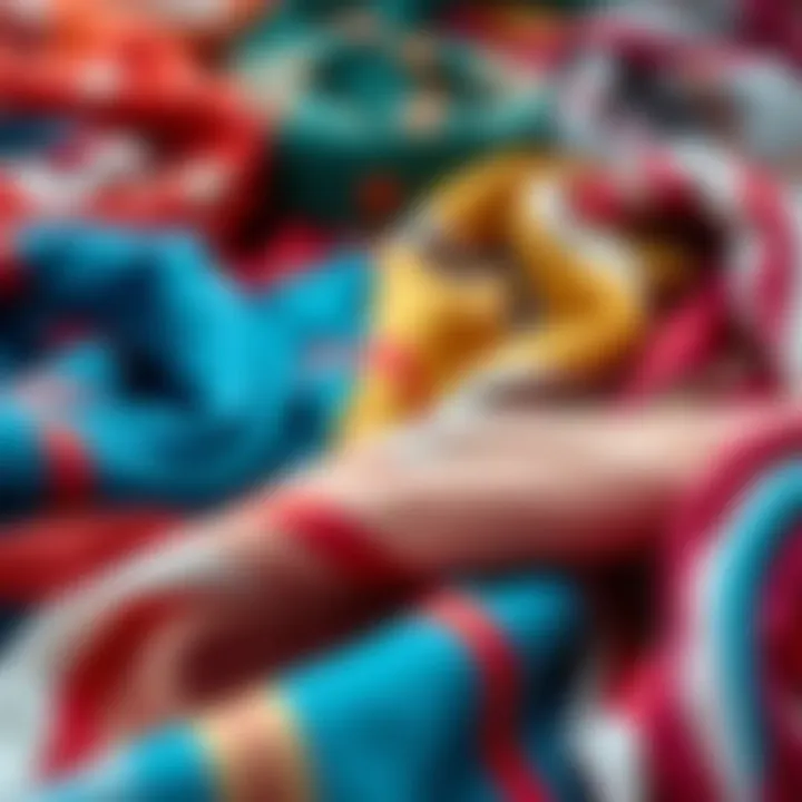 Variety of Scarf Fabrics Variety of scarf fabrics in a vibrant color palette