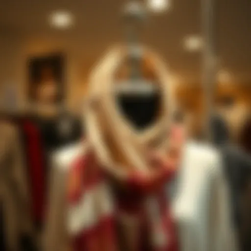 Elegant Scarf Styles Elegant scarf styles displayed on a mannequin