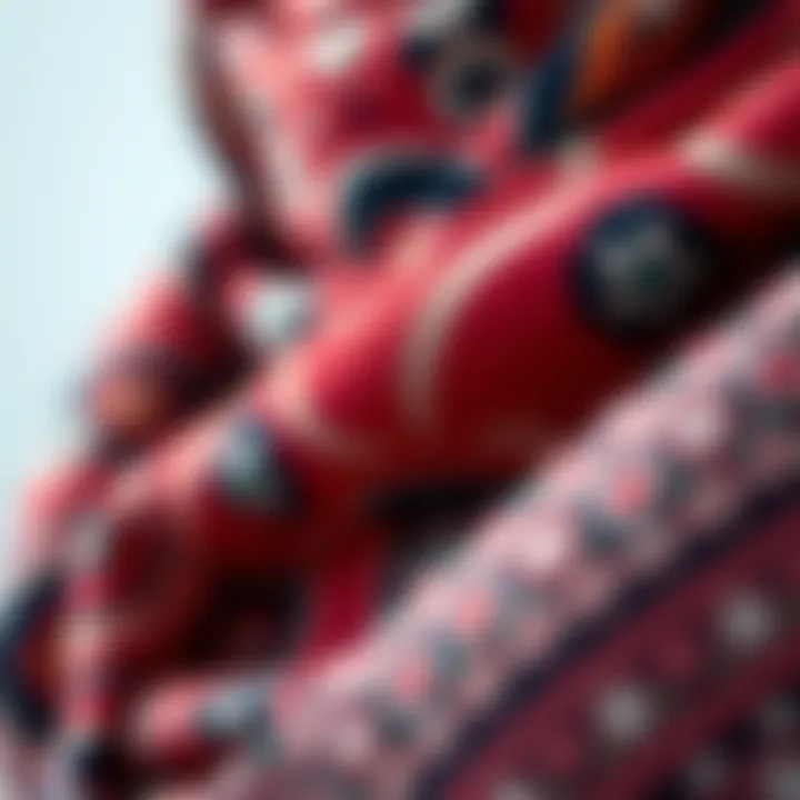 Intricate Scarf Patterns Close-up of intricate scarf patterns and designs