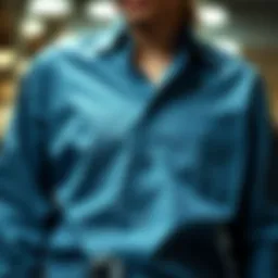 Detailed representation of shirt sizes