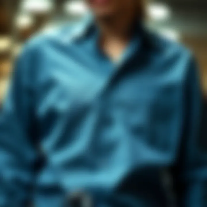 Detailed representation of shirt sizes