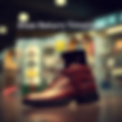 A diagram showing the return timeline for shoes