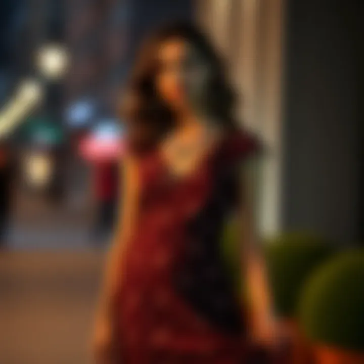 Accessorizing the Look: Short Bell Dress Short bell dress paired with stylish accessories