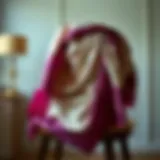 Elegant silk scarf draped elegantly over a chair