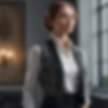 Elegant Vest Ensemble An elegant outfit featuring a stylish vest, perfect for formal occasions.