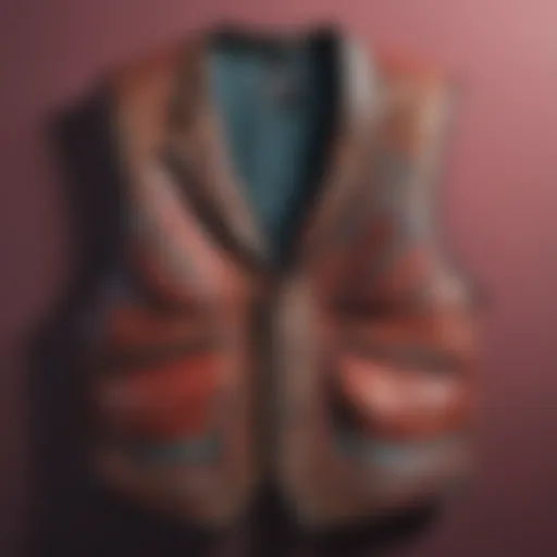 A selection of contemporary vests showcasing diverse patterns and colors.