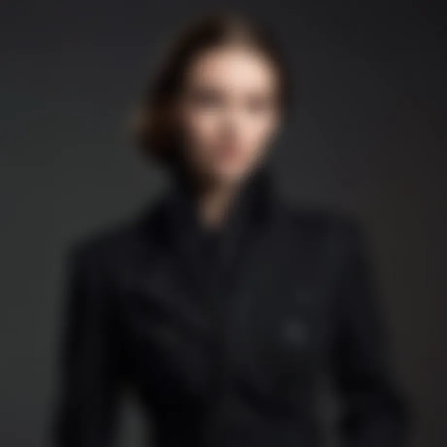 Elegant black cashmere coat draped over a sophisticated outfit