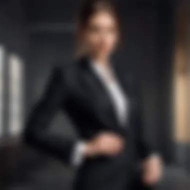 Elegant black blazer jacket showcasing sophisticated tailoring