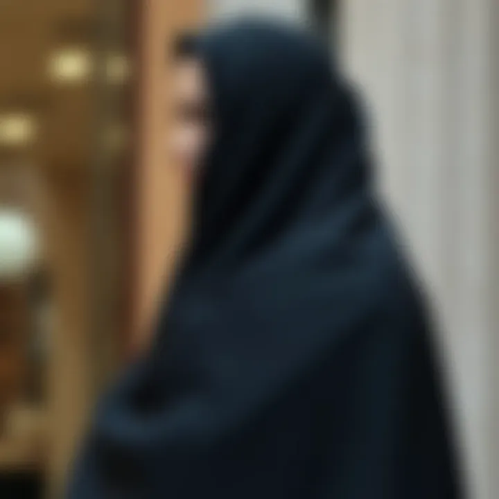 Elegance of the Black Shawl Elegant black shawl draping gracefully over a stylish outfit