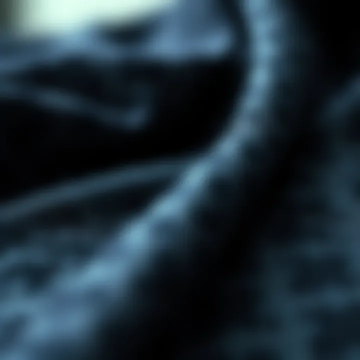 Intricate Patterns of Black Shawl Close-up of intricate patterns on a black shawl