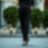 A stylish black linen pant tailored for contemporary fashion