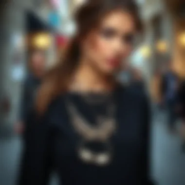 Complementary Accessories for Style Fashionable accessories to complement the black dress