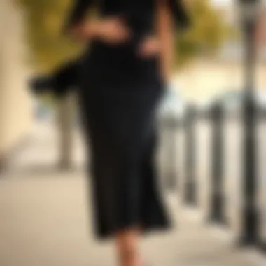 Elegantly designed black skirt showcasing classic style