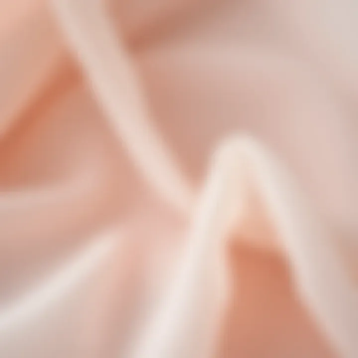 Close-up of the delicate texture of chiffon fabric