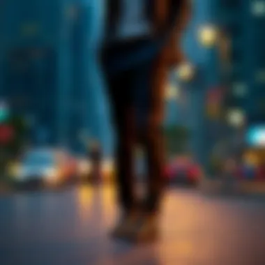 The Essence of Style Fashionable slim fit jogger pantolon on a stylish background