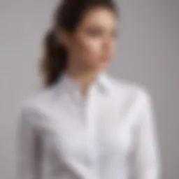 Stylish slim fit white shirt on a mannequin