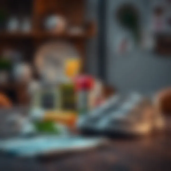 Natural cleaning agents arranged on a table