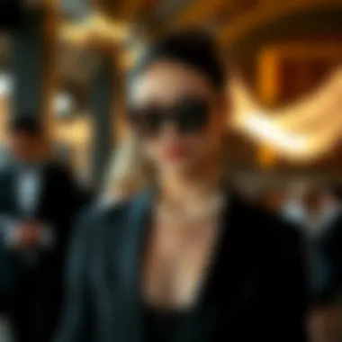 Stylish evening look at a formal event