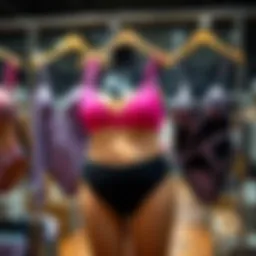 Stylish plus-size swimwear on display