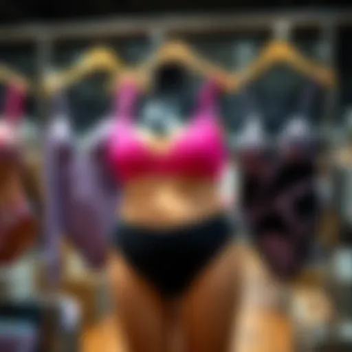 Stylish plus-size swimwear on display
