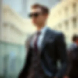 Stylish suit showcasing contemporary design for young individuals