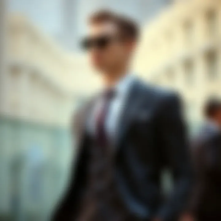 Contemporary Suit Design Stylish suit showcasing contemporary design for young individuals