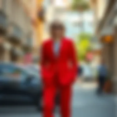 Stylish summer blazer and trousers set